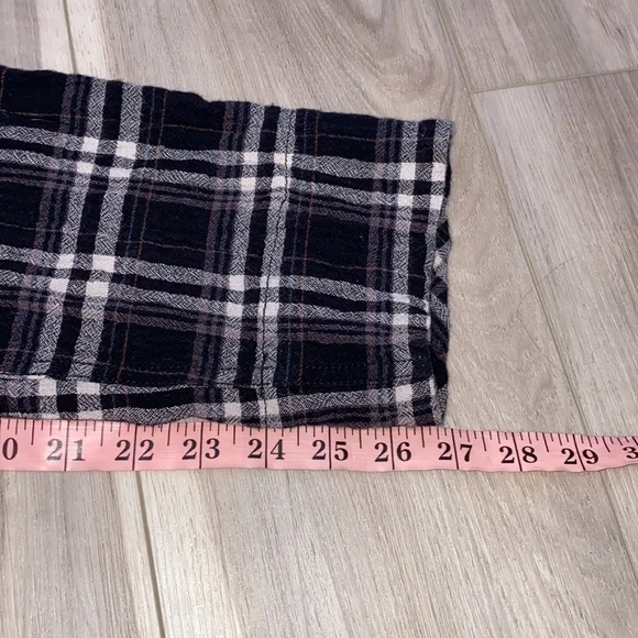 Free People plaid textured high waisted trouser pants size 8 - Picture 8 of 8